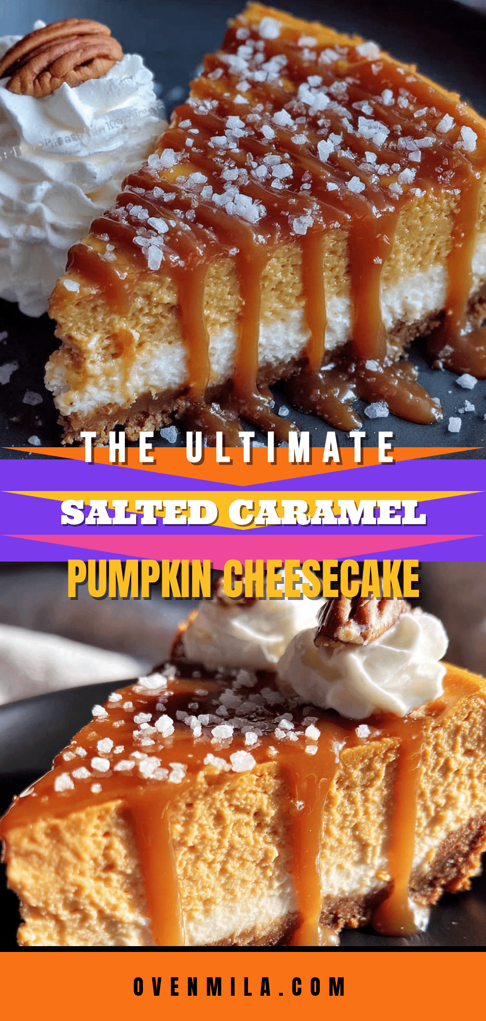 Salted caramel pumpkin cheesecake recipe