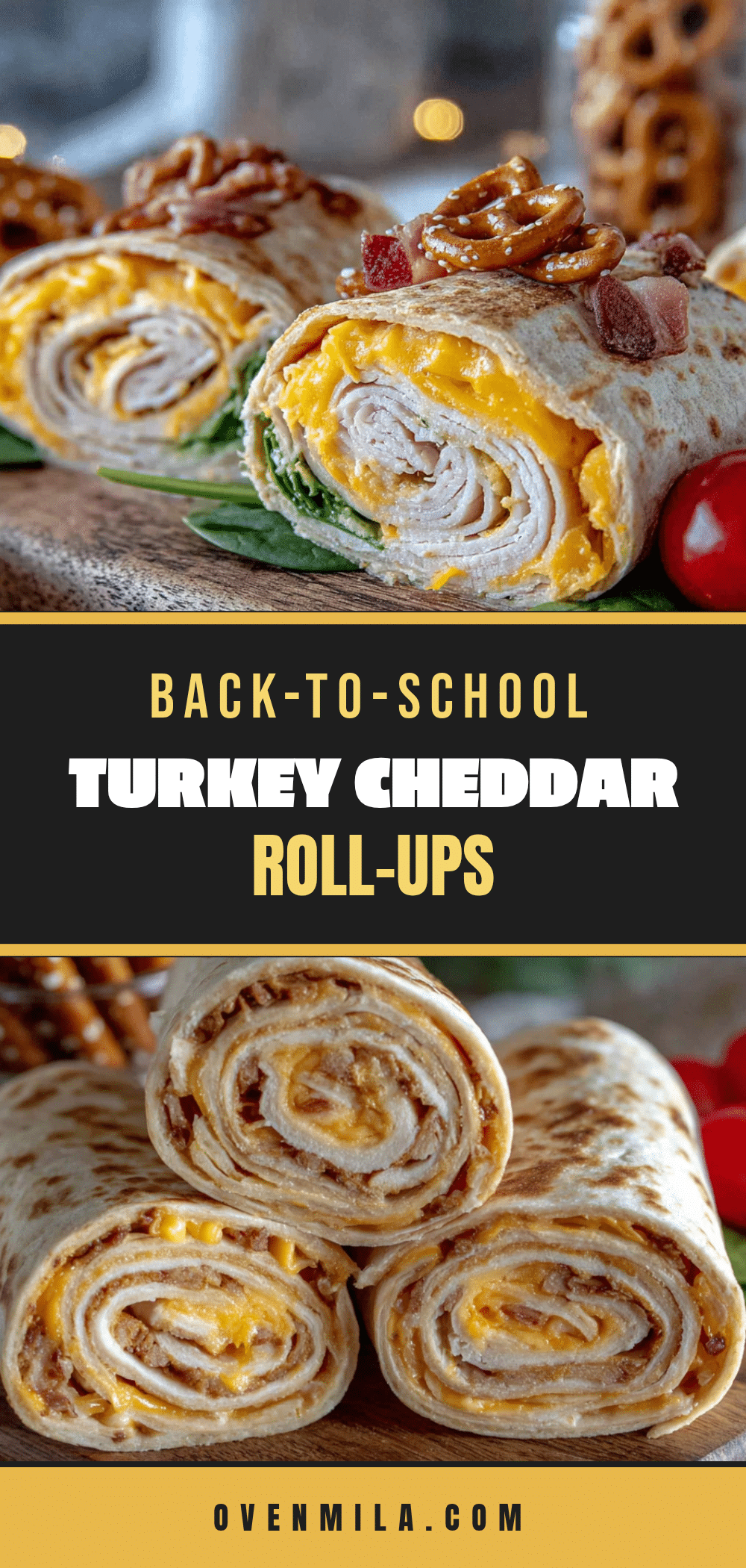 turkey and cheddar roll-ups recipe