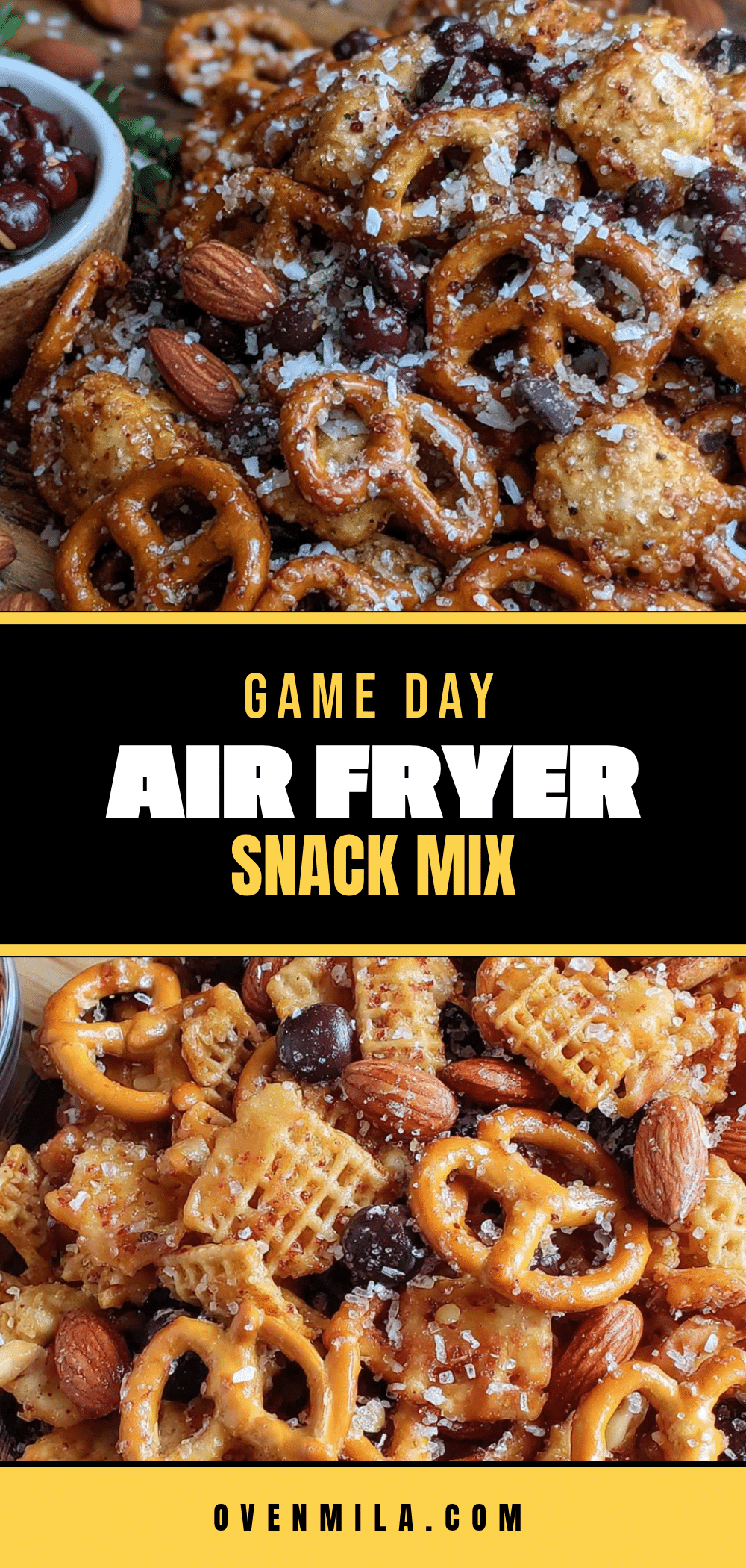 air fryer football snack mix recipe