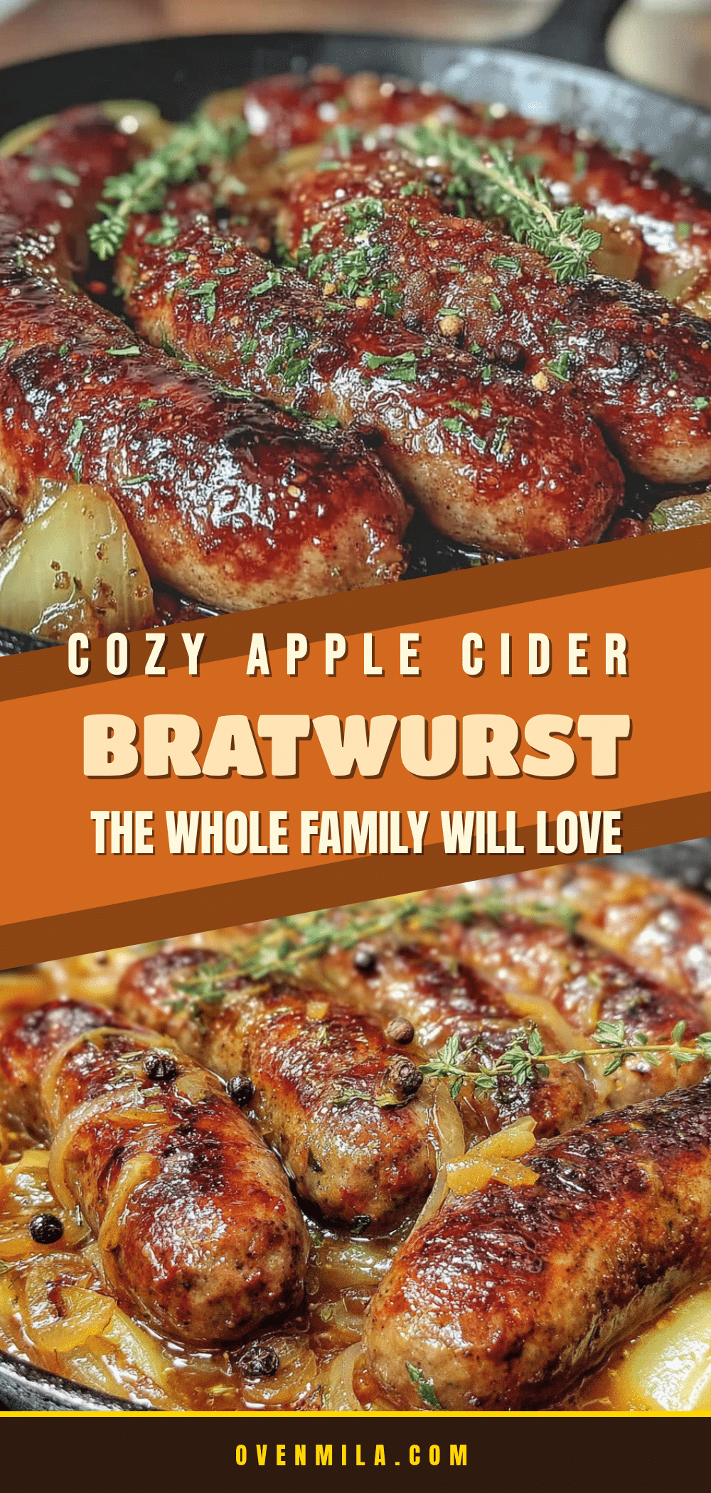 apple cider bratwurst skillet recipe