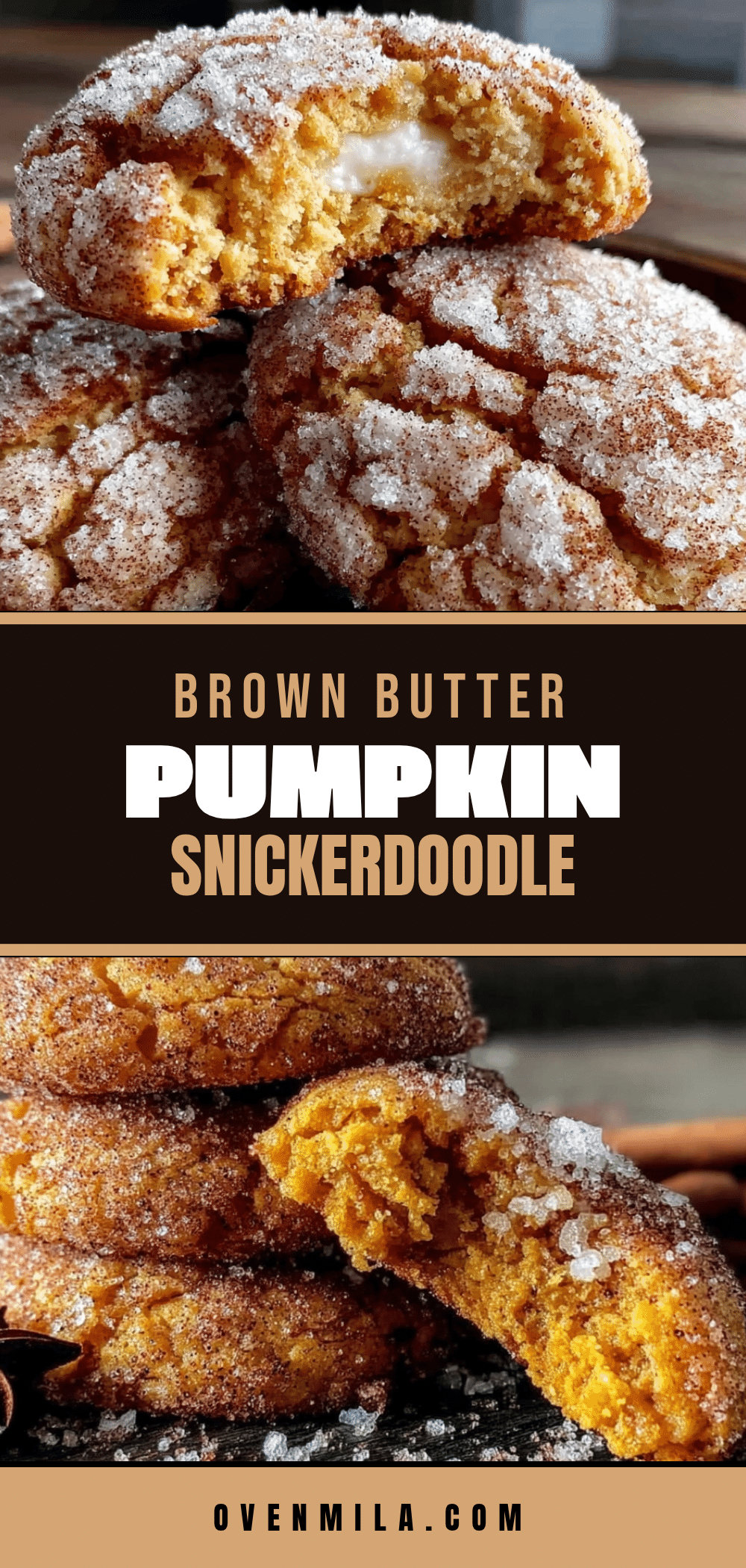 brown butter pumpkin snickerdoodle cookies recipe