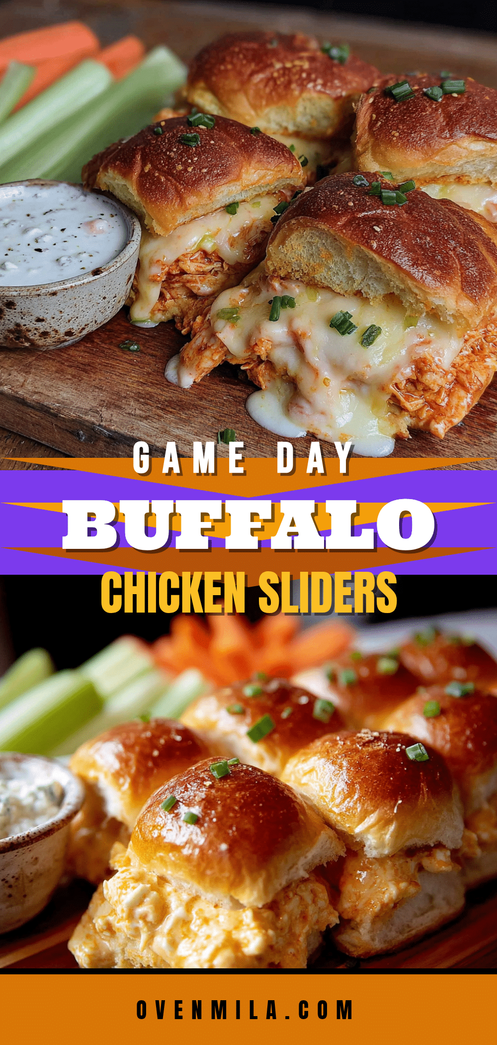 buffalo chicken dip football sliders recipe