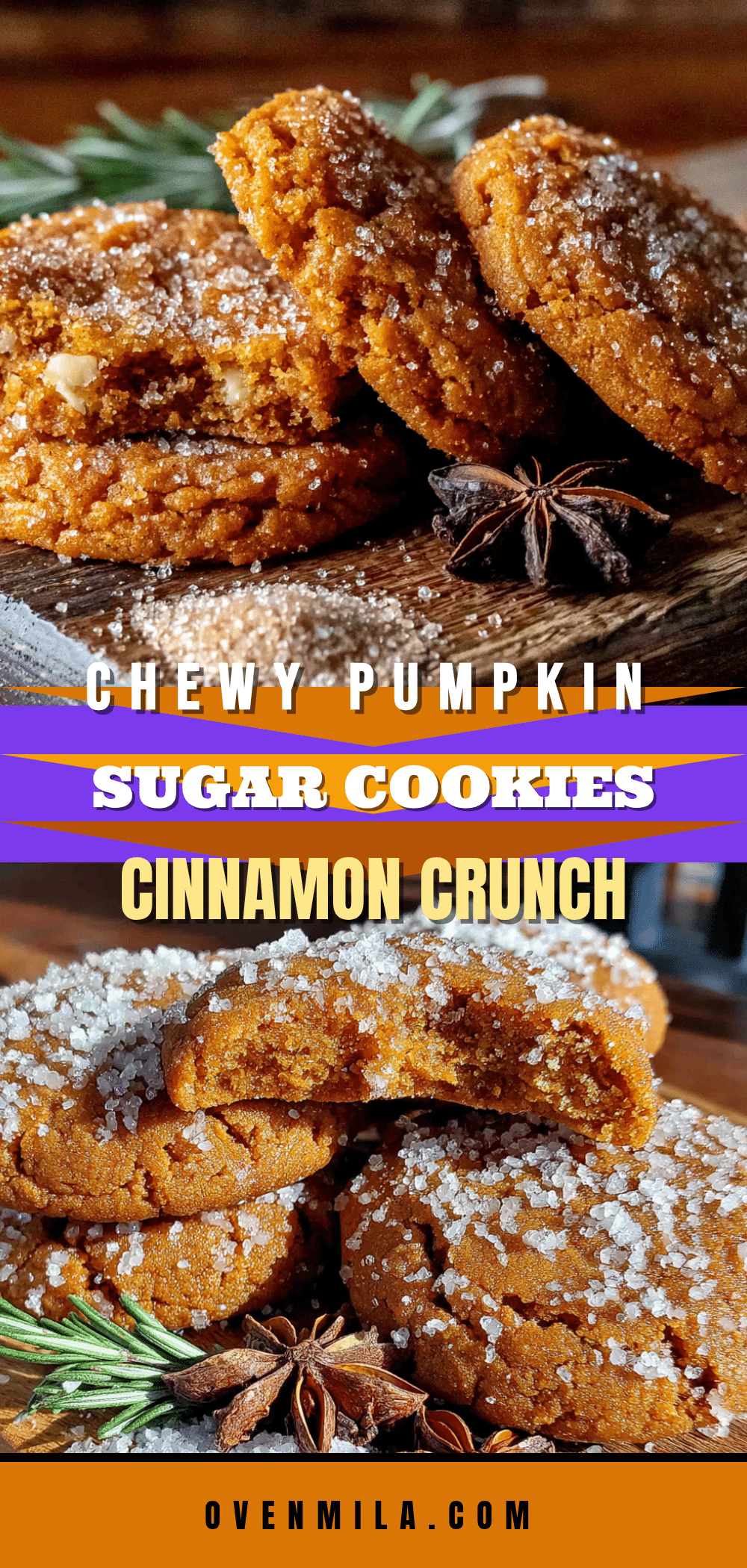 chewy pumpkin sugar cookies recipe
