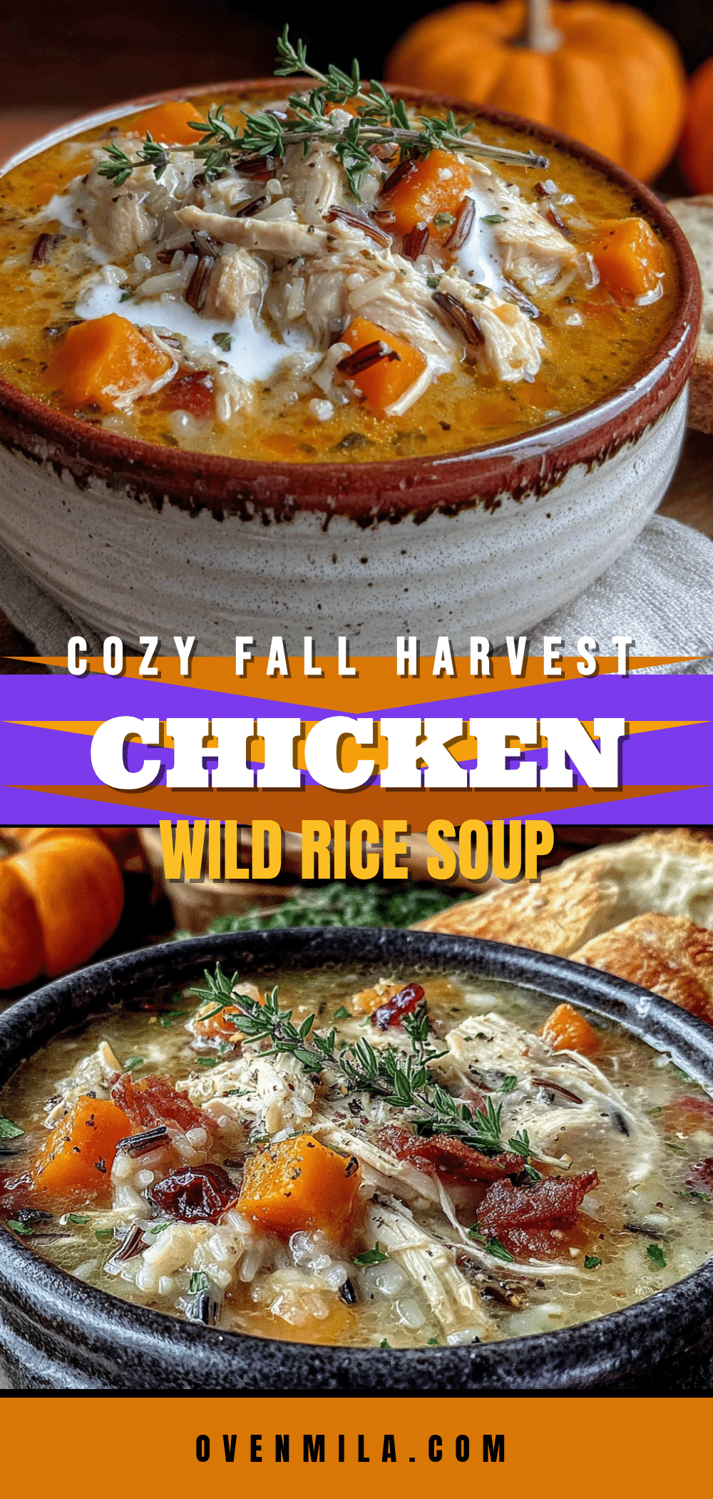 cozy fall harvest chicken and wild rice soup recipe