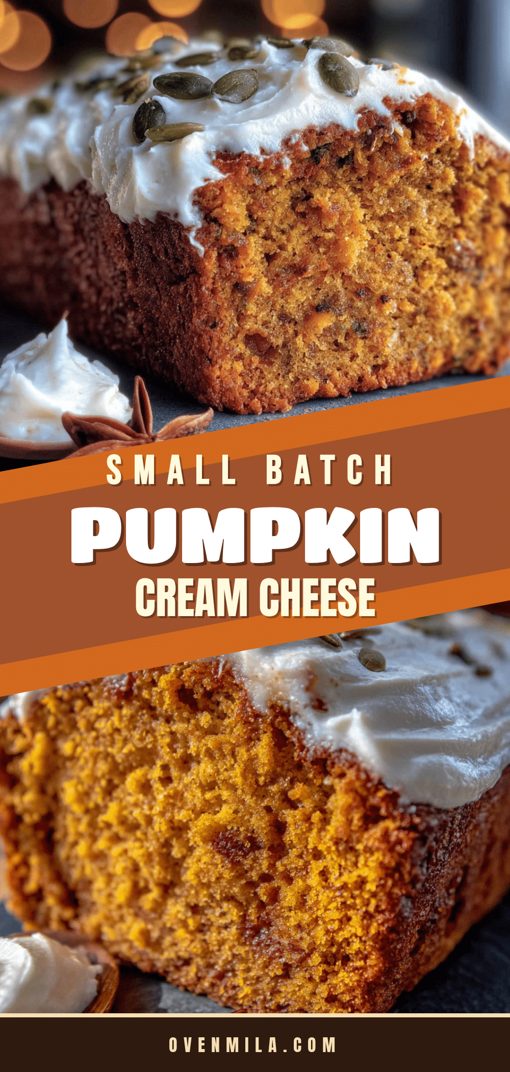 cozy small-batch pumpkin bread with cream cheese swirl recipe