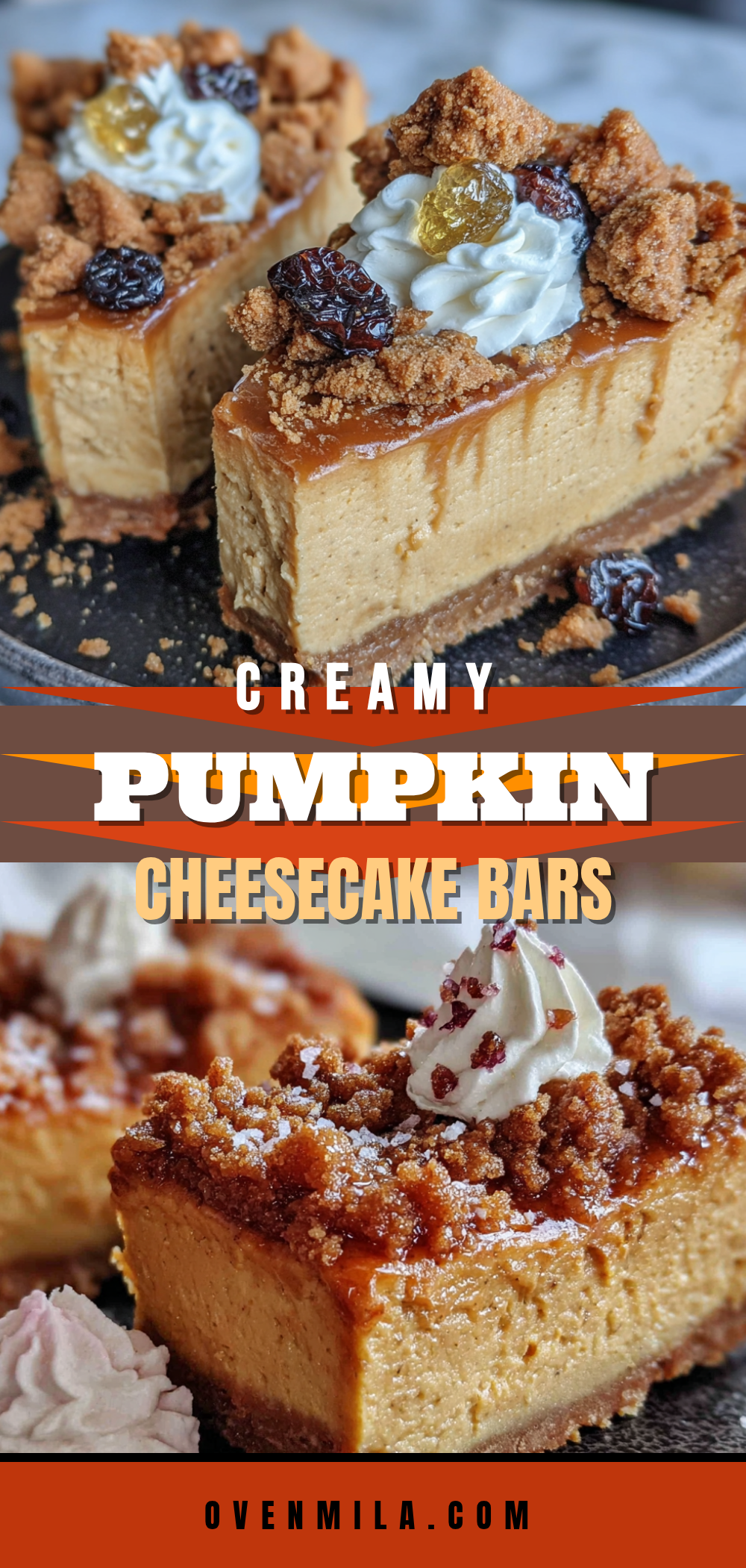 creamy crustless pumpkin cheesecake bars recipe