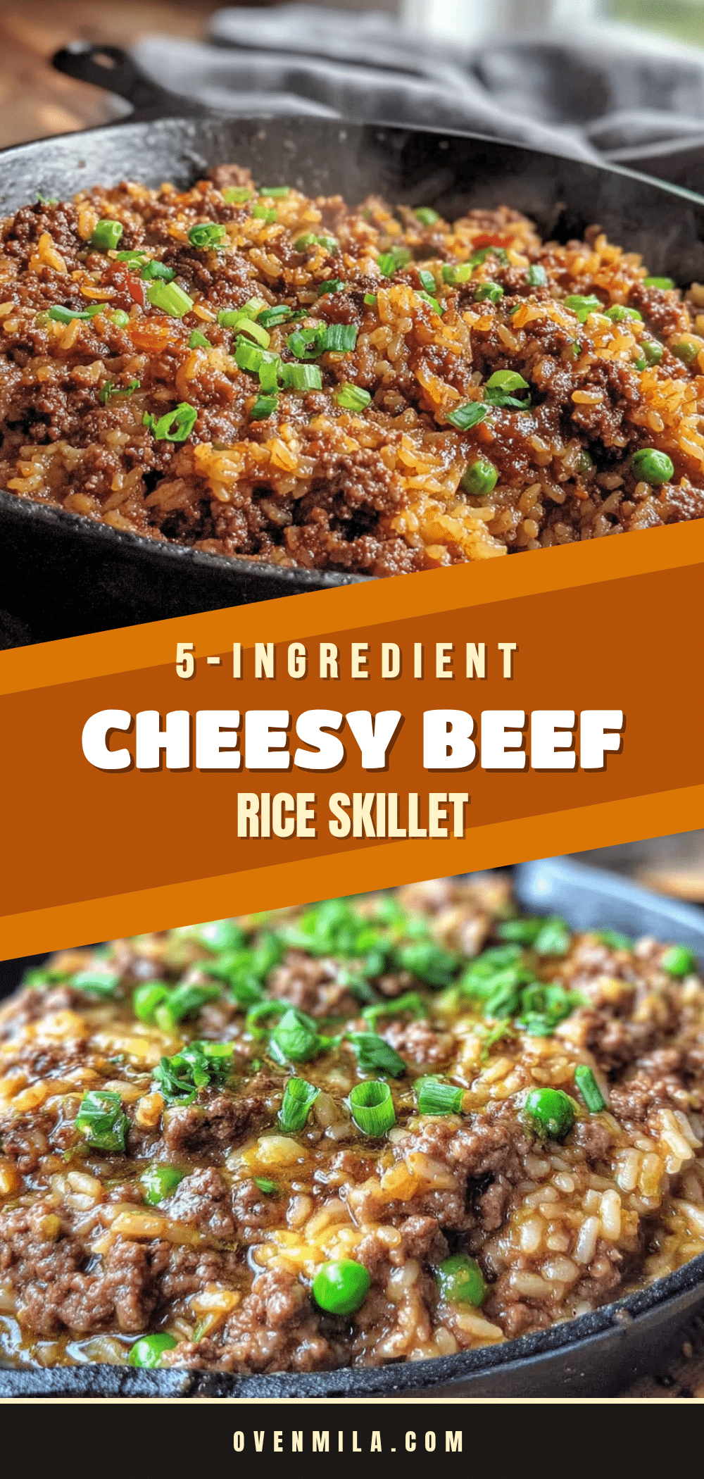 easy cheesy beef and rice skillet recipe