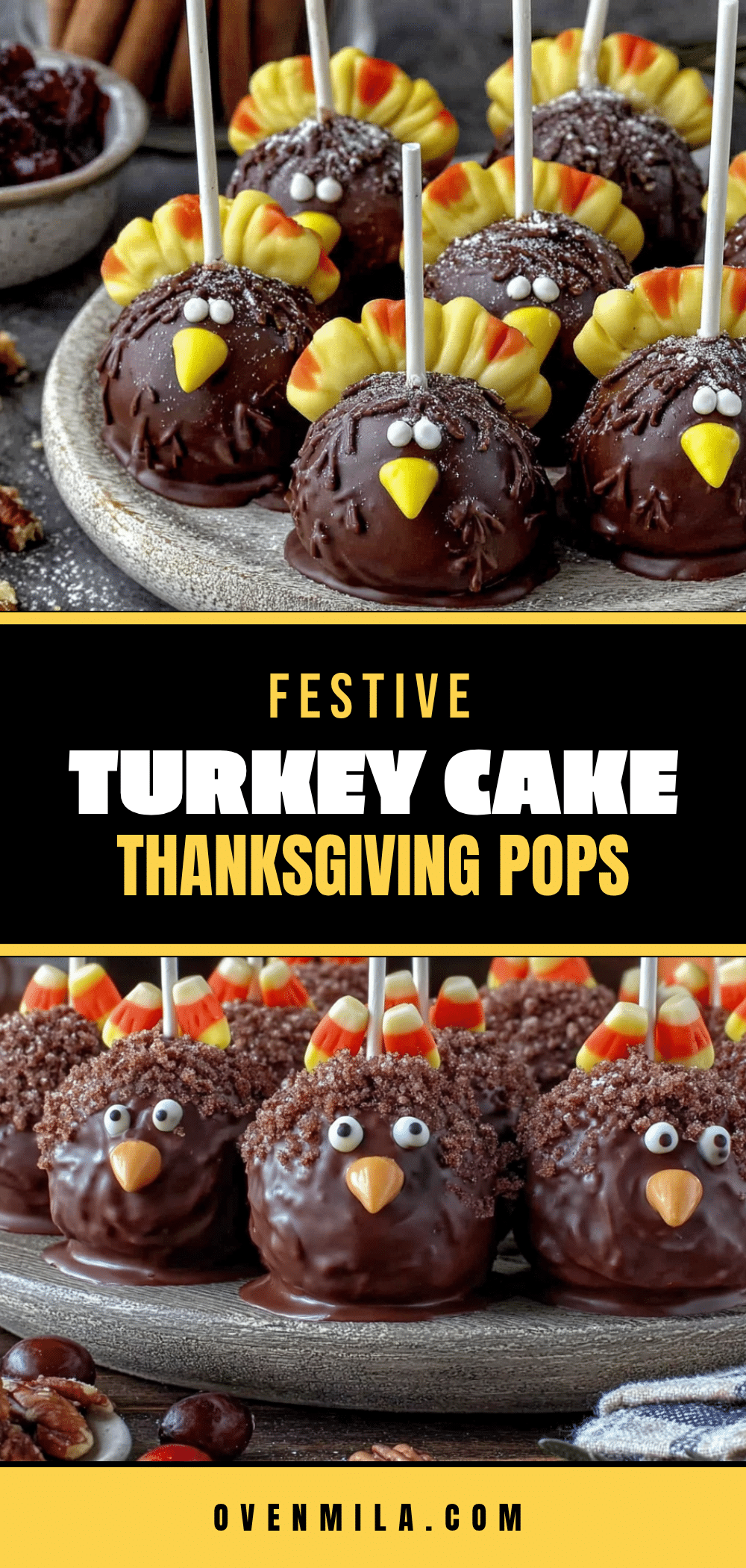 Festive Turkey Thanksgiving Cake Pops recipe