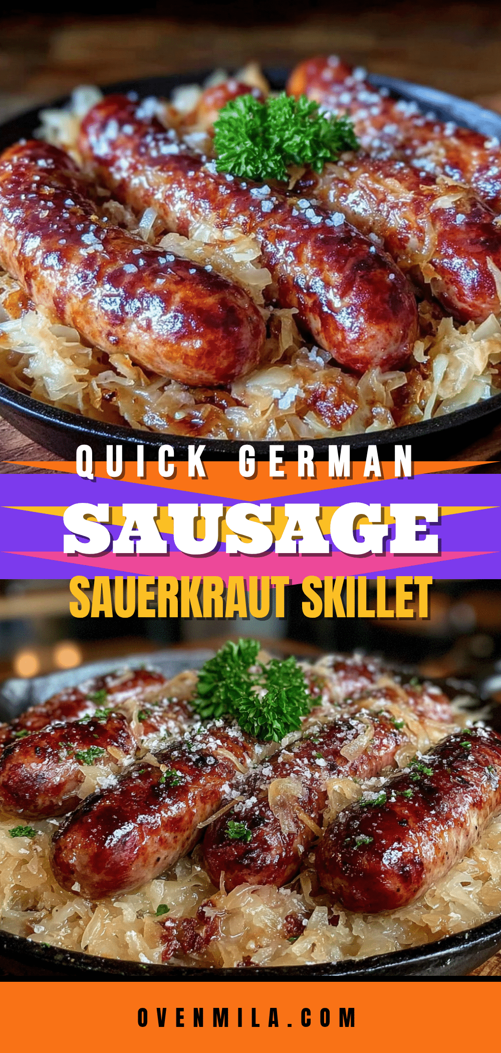 German Sausage and Sauerkraut Skillet recipe