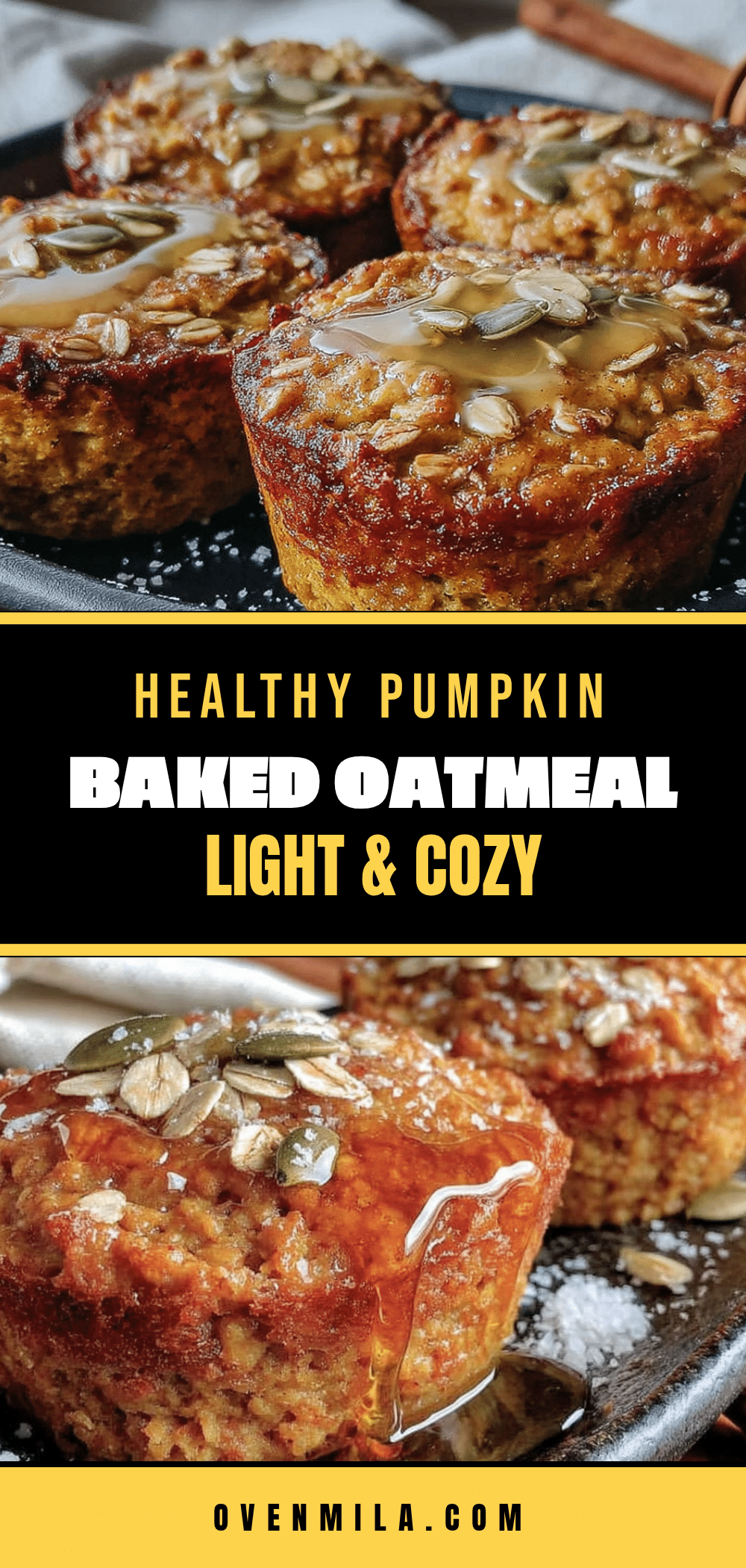 healthy pumpkin baked oatmeal cups recipe