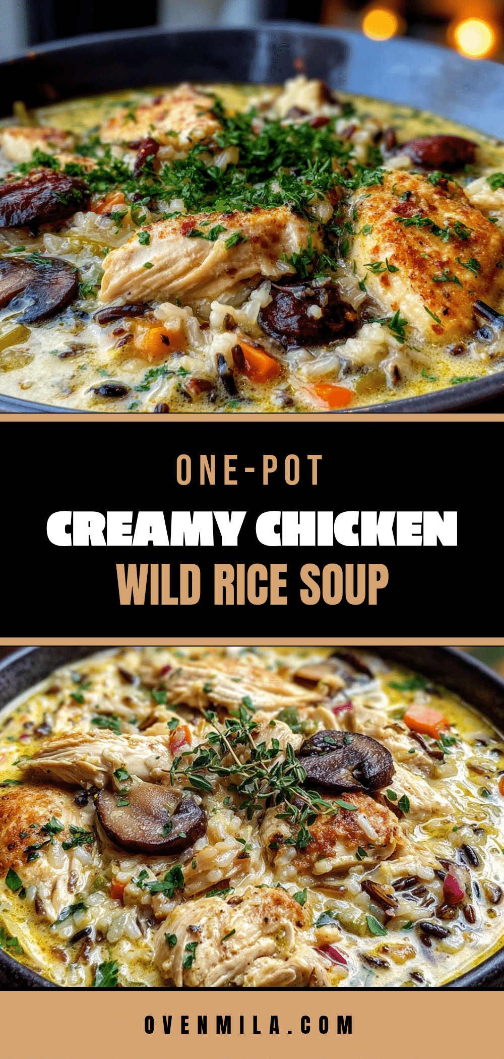 one-pot creamy chicken and wild rice soup recipe