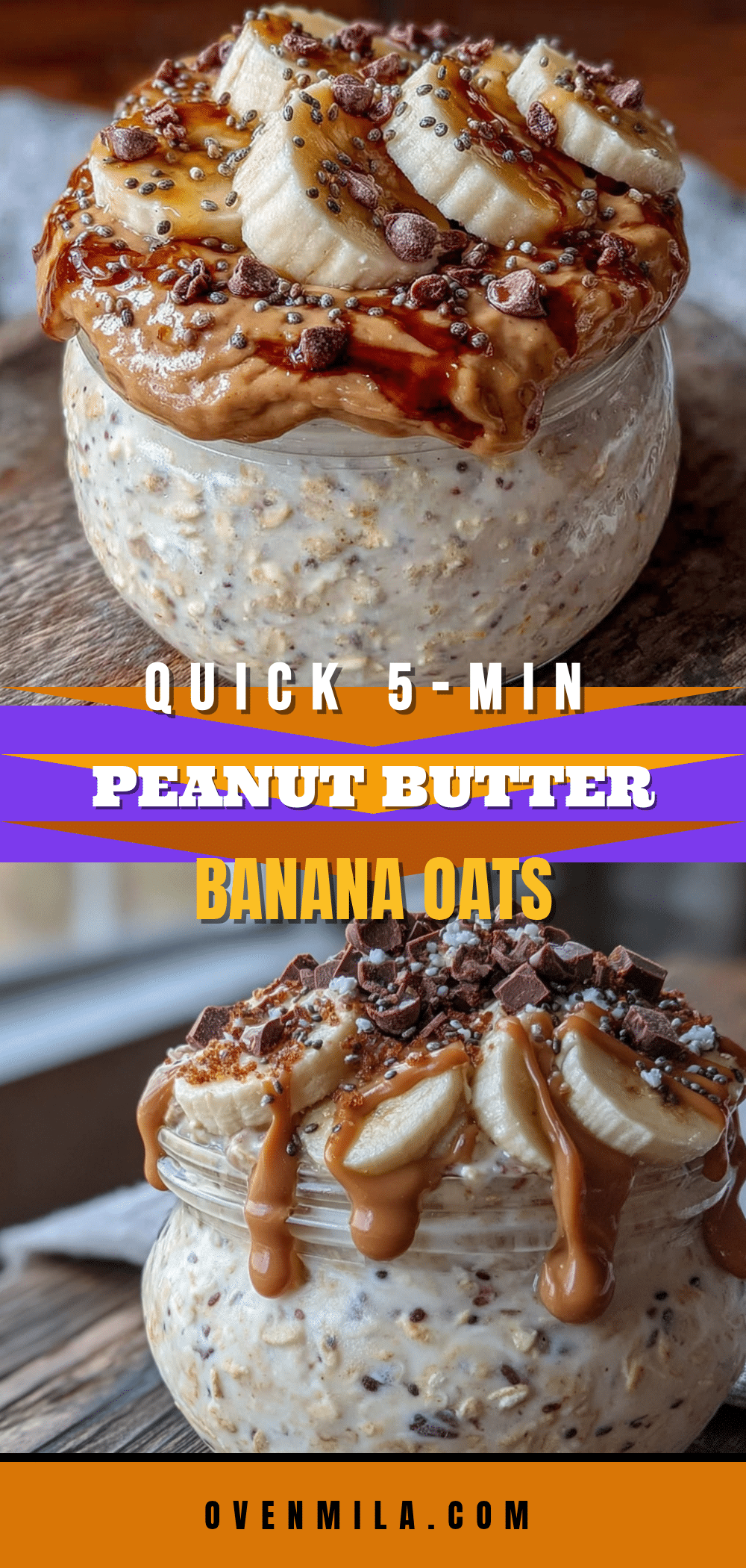 peanut butter banana overnight oats recipe