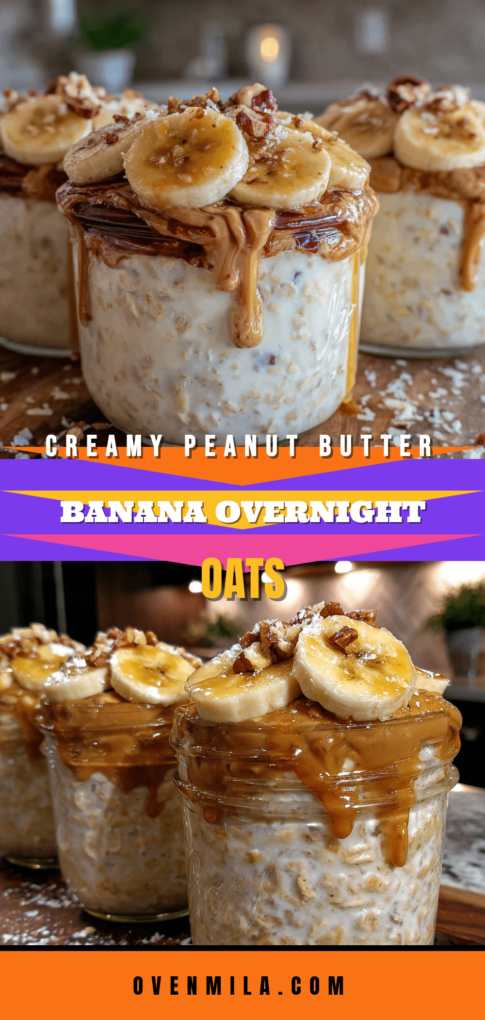 peanut butter banana overnight oats recipe
