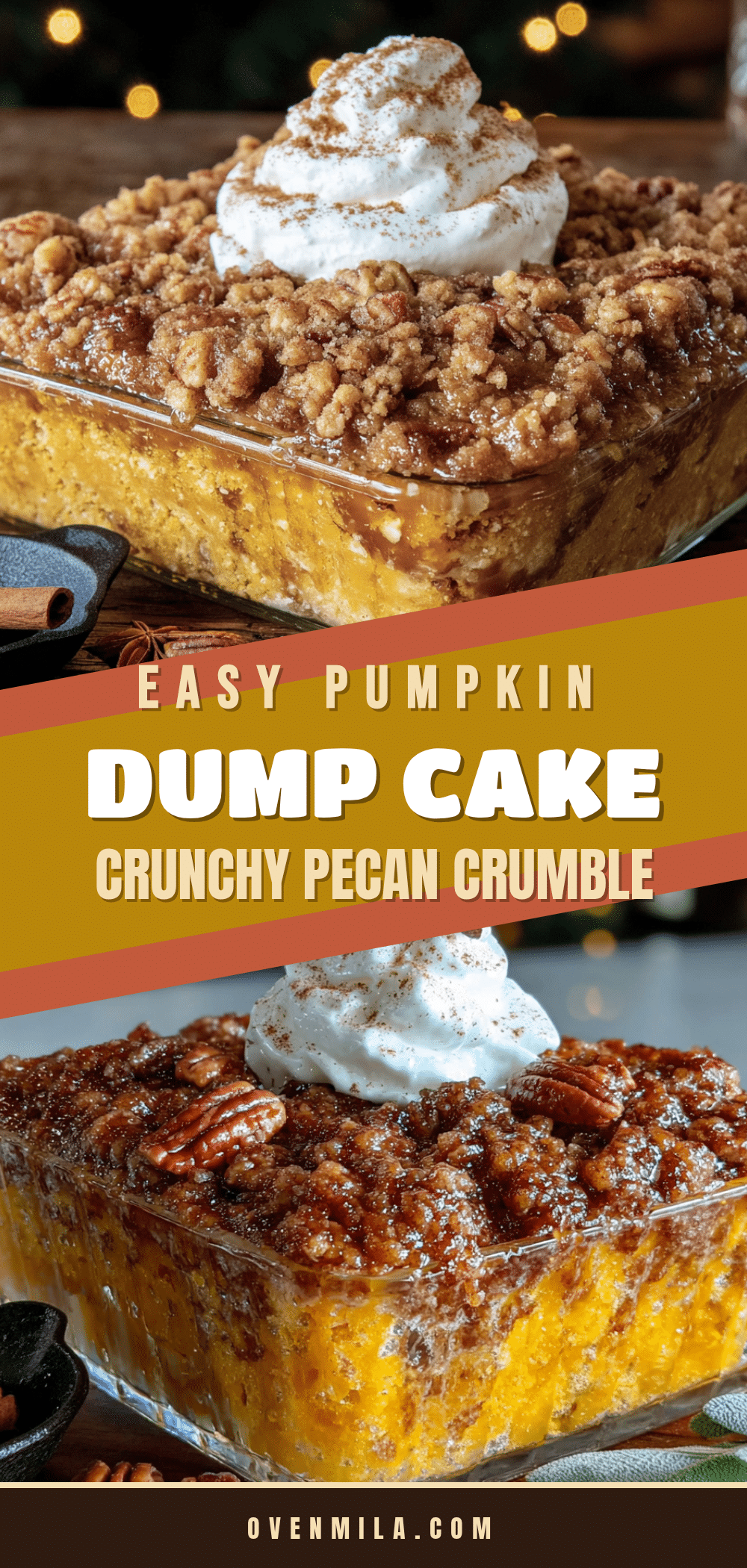 pumpkin dump cake with butter pecan crumble recipe