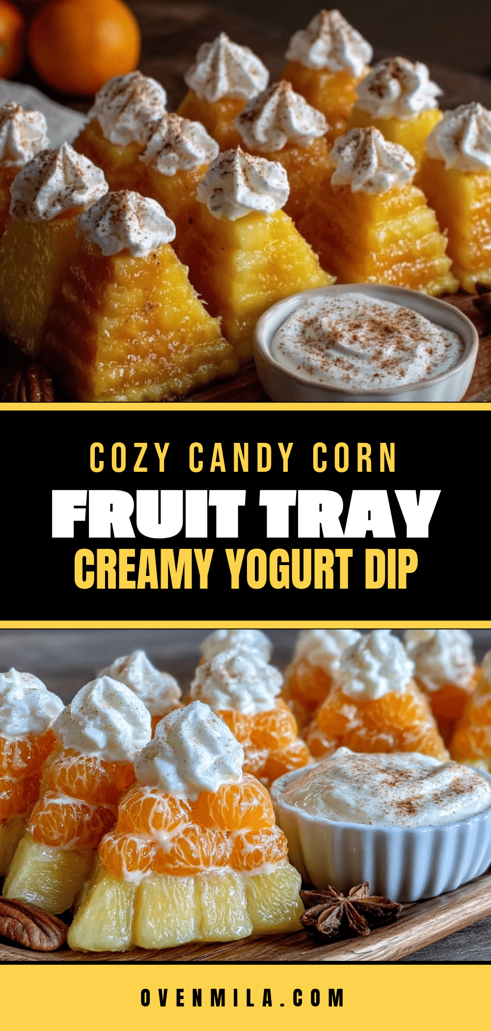 candy corn fruit tray recipe