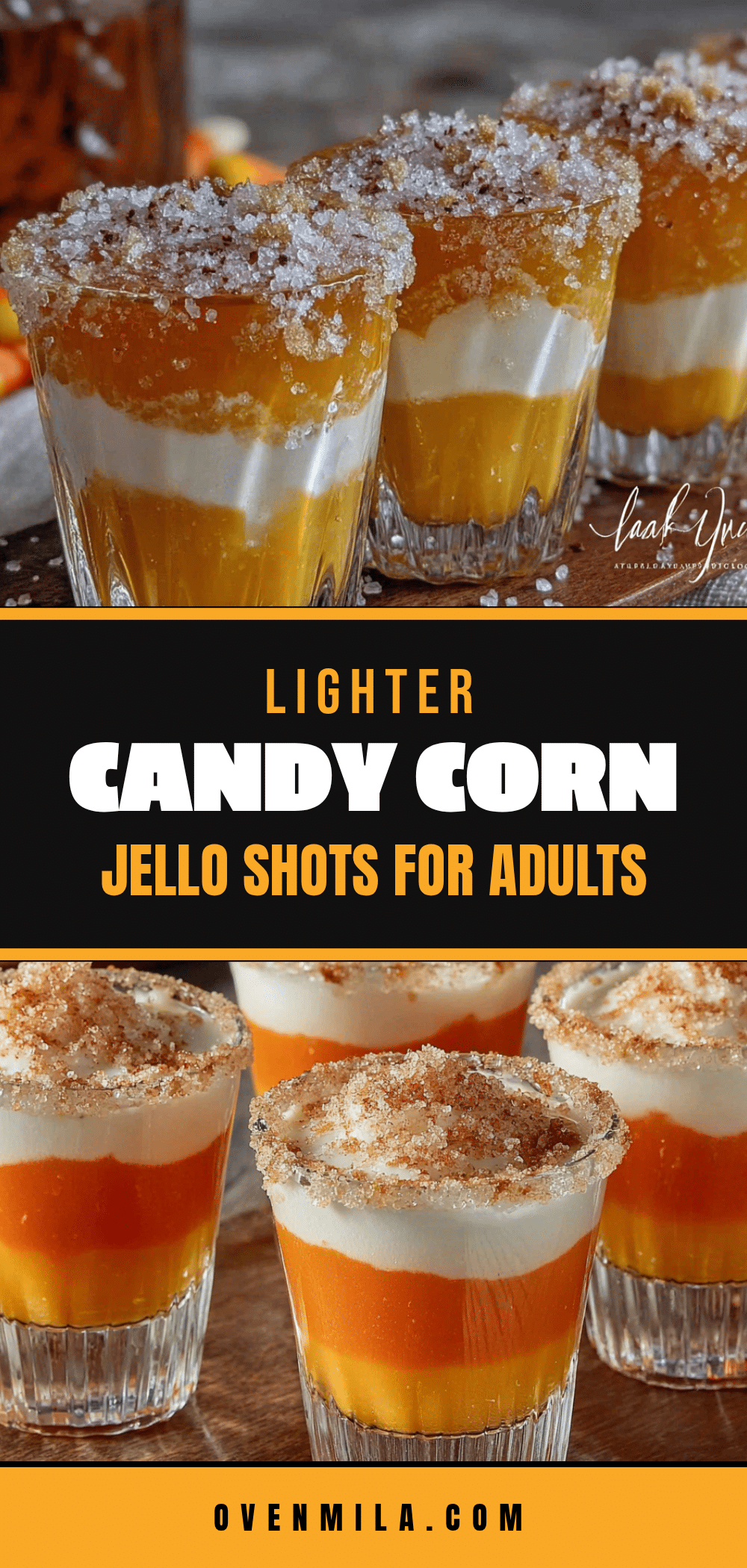 lighter candy corn jello shots recipe