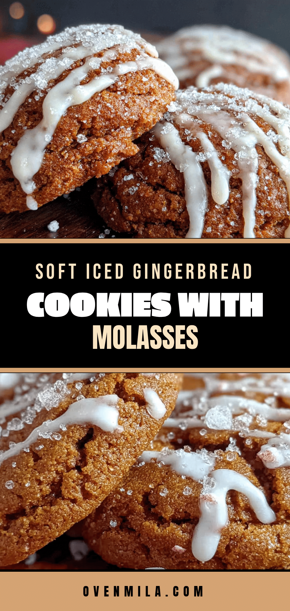 soft iced gingerbread cookies with molasses recipe